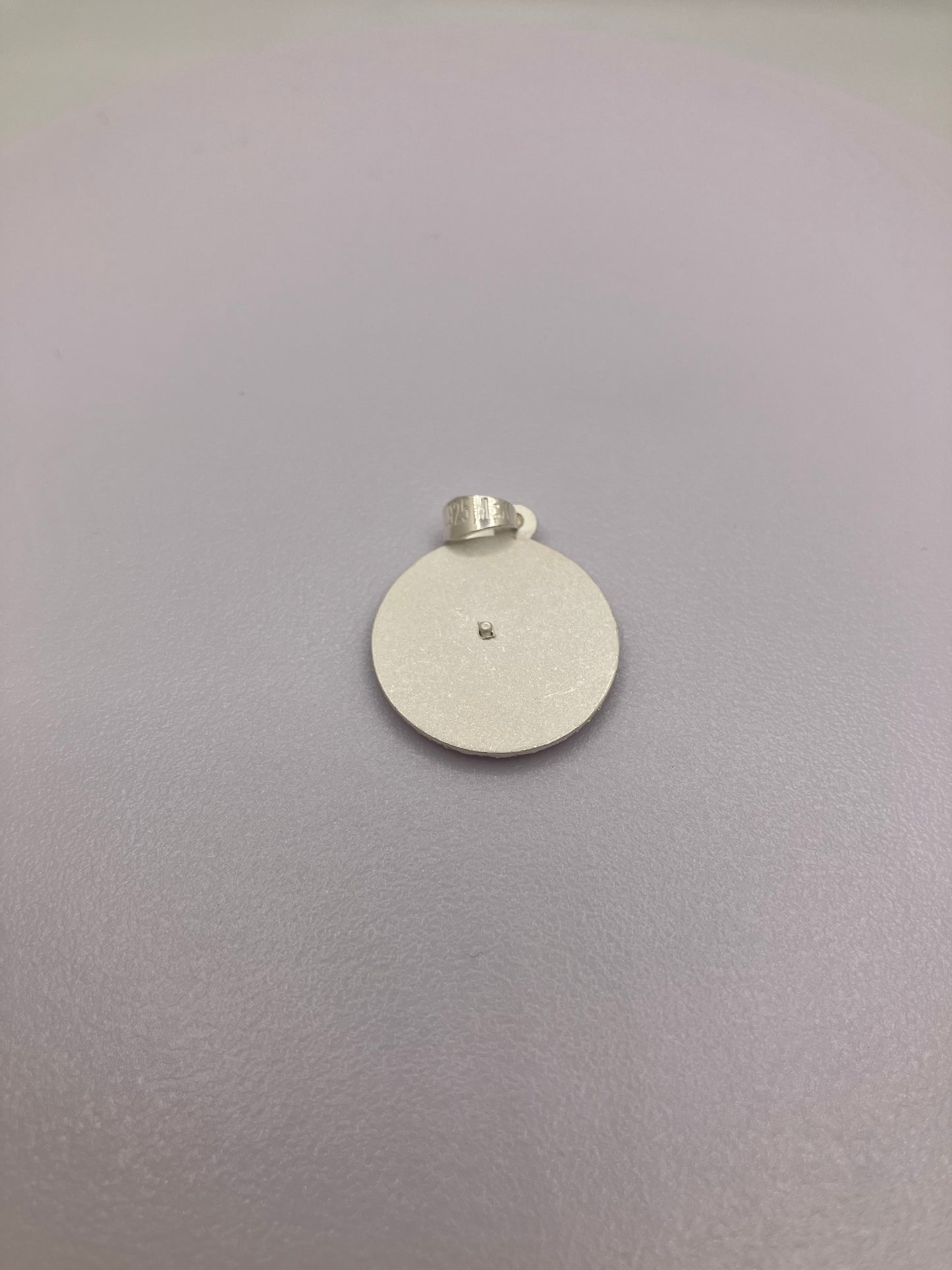 .925 Sterling Silver Diamond Cut Our Lady of Guadalupe Pendant