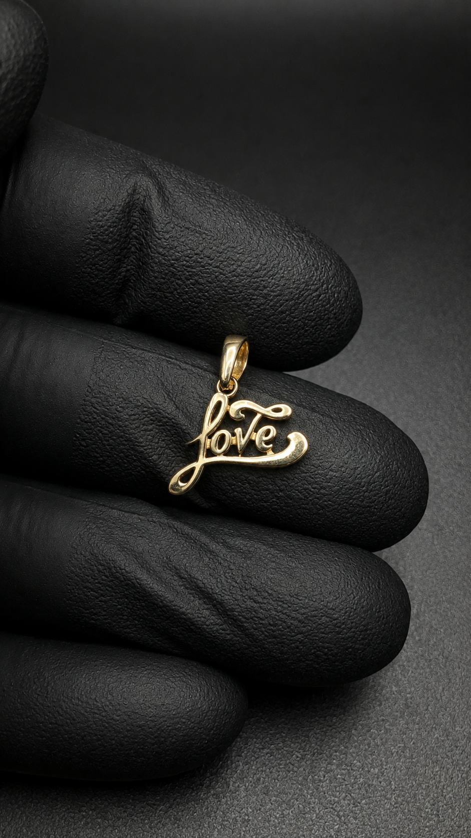 10K Yellow Gold Love Pendant