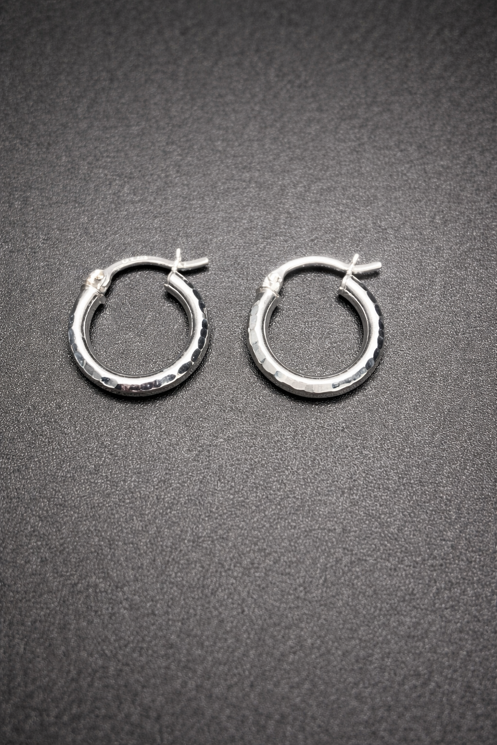 .925 Sterling Silver Diamond Cut Hoop Earrings 3mm Wide