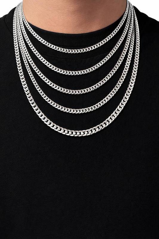.925 Sterling Silver 100 Curb Chains 3.9mm