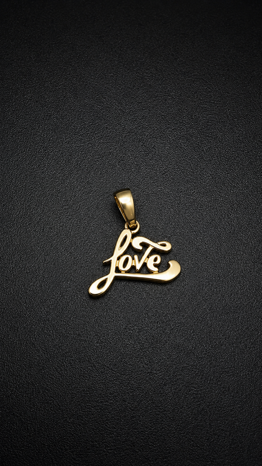 10K Yellow Gold Love Pendant