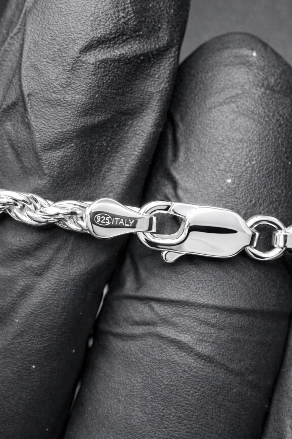 2.8MM .925 Sterling Silver Rope Chain High Polished Made In Italy