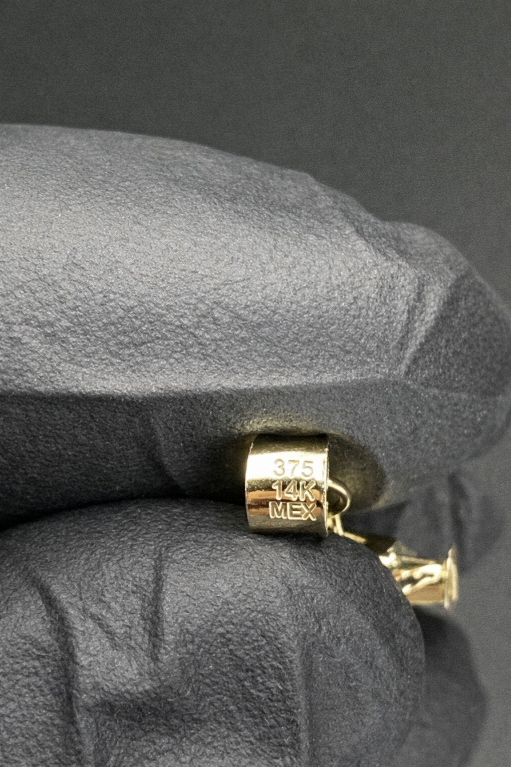 14 Karat Yellow Gold Crucifix Clear 12 Stone CZ Pendant