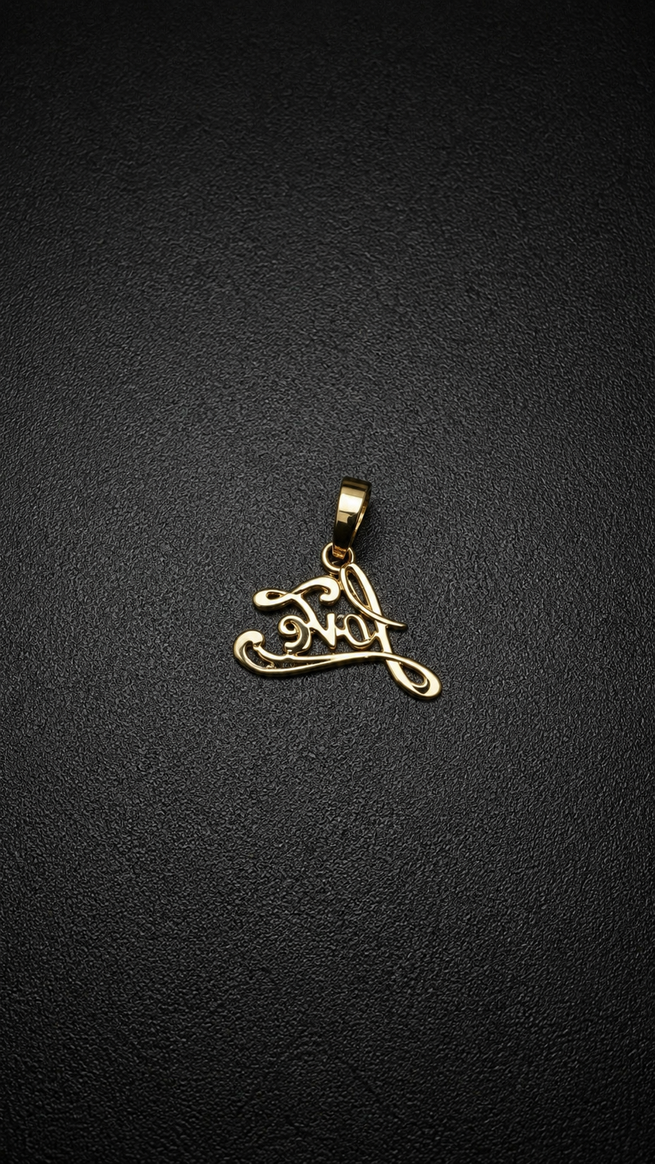 10K Yellow Gold Love Pendant