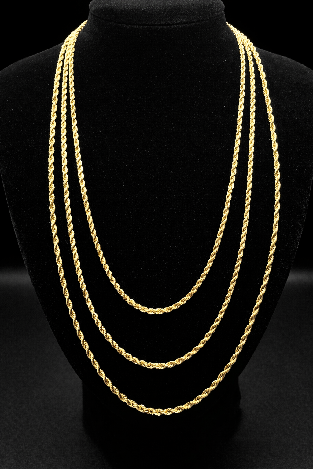 10K Yellow Gold Lightweight 2MM Rope Chain – Made in New York