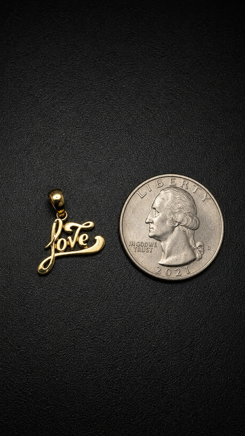 10K Yellow Gold Love Pendant